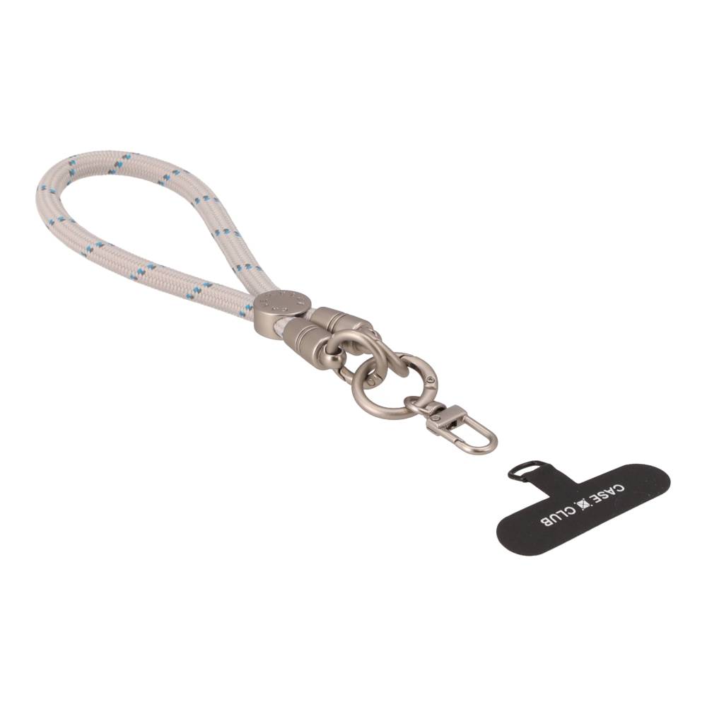 cloudy grey rope wrist strap